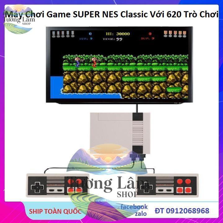 Máy chơi game cổ điển mini 620 trò Kèm 2 bộ tay game cho 2 người_SUPER NES Classic Phiên Bản Máy SNE
