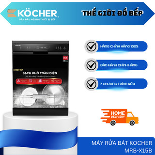 Máy Rửa Bát Kocher X15B Pro – 17 Bộ – 7 Chương Trình Rửa Linh Hoạt, Tiện Lợi, Làm Sạch Nhanh – TGB