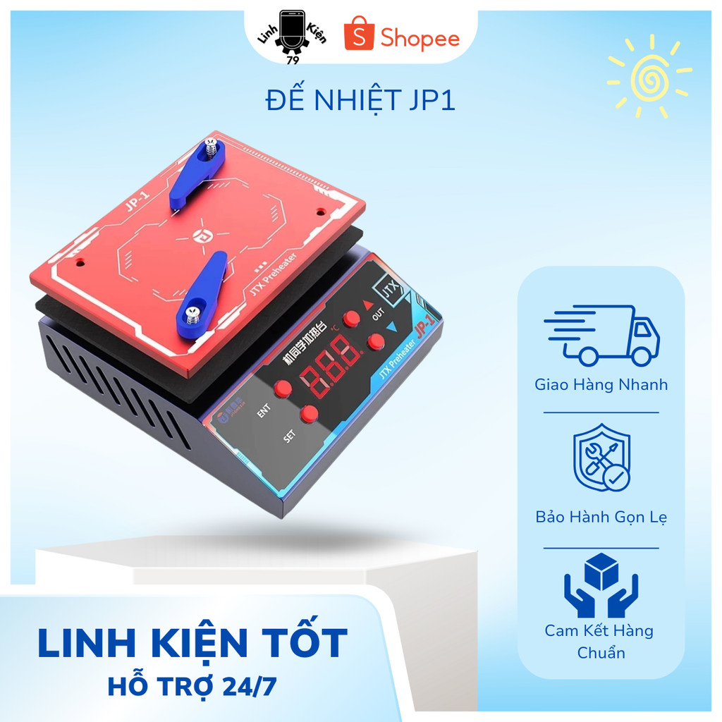 Đế Nhiệt JP1 JTX 300W , Đế Nhiệt Đa Năng JTX JP-1 , Nhiệt Độ Ổn Định Từ 30°C Đến 265°C