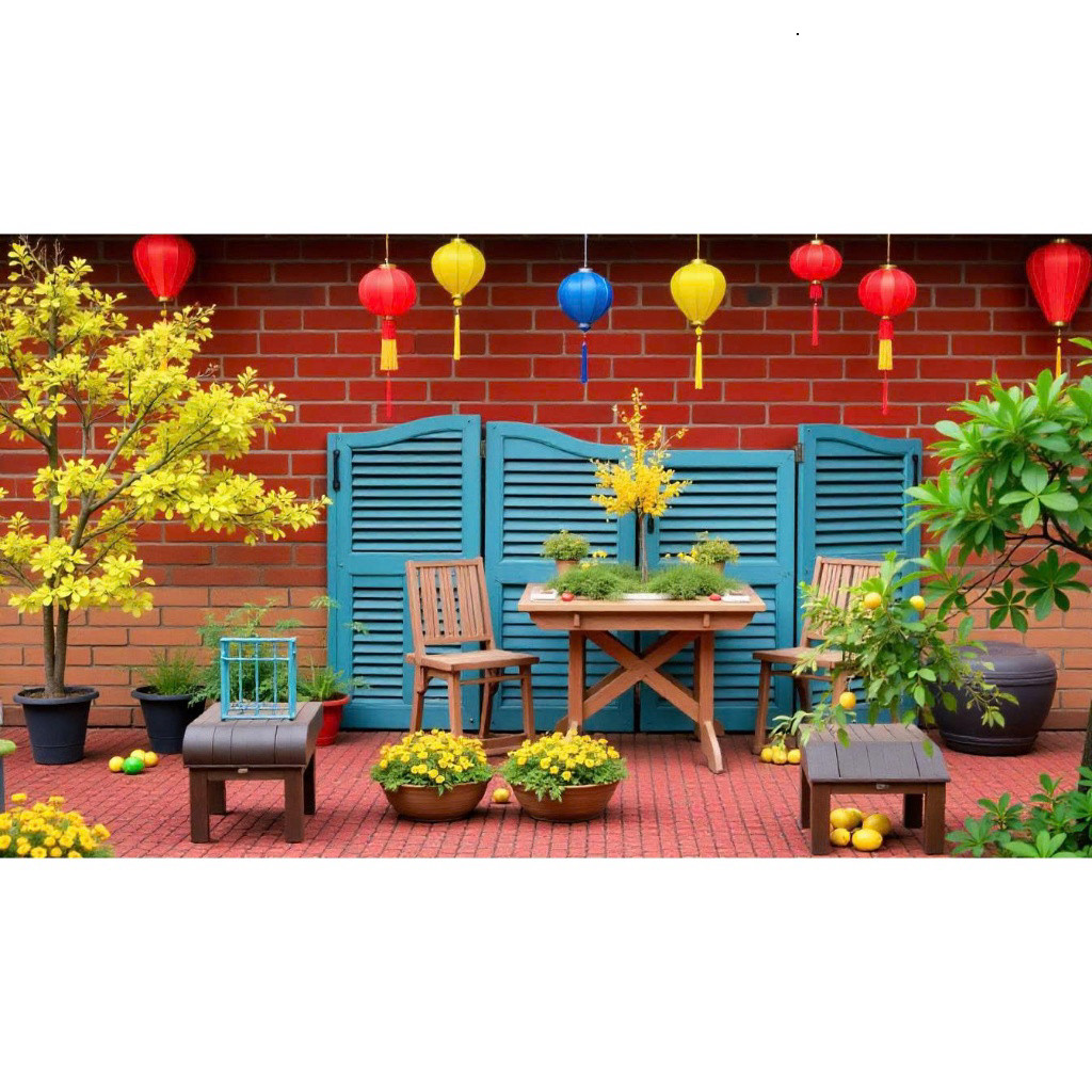 Tranh vải tết 2025 mừng xuân Ất Tỵ Decor tô điểm tết âm lịch - Tết 45