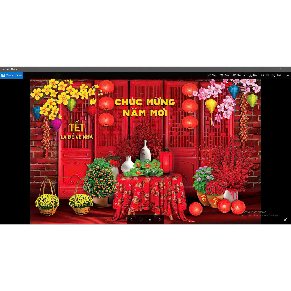 Tranh vải tết 2025 mừng xuân Ất Tỵ Decor tô điểm tết âm lịch - Tết 42