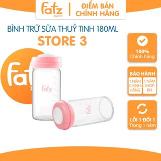  Bộ 2 bình trữ sữa thuỷ tinh Fatz Baby Store 3 180ml màu Hồng FB0151CM 