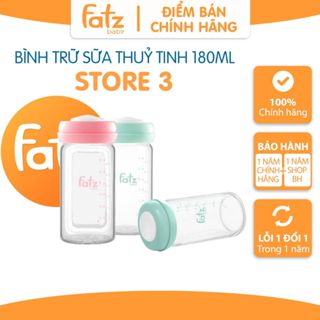  Bộ 2 bình trữ sữa thuỷ tinh Fatz Baby Store 3 180ml An toàn cho bé FB0151CM FB0150CM 