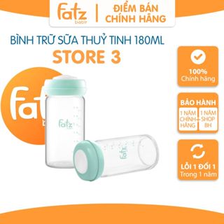  Bộ 2 bình trữ sữa thuỷ tinh Fatz Baby Store 3 180ml màu Xanh FB0150CM 