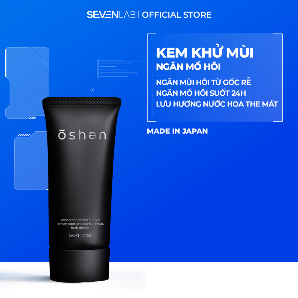Kem khử mùi hôi nách SEVENLAB , hôi chân, cơ thể cho nam giới Oshen Japan kháng khuẩn 50g