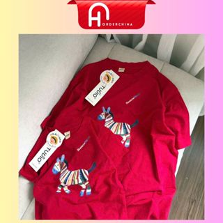  Áo phông đỏ gia đình họa tiết ngựa 2026 chất cotton mềm mát co giãn - HNOrderChina 