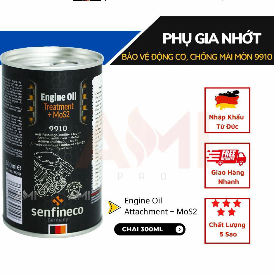 Phụ Gia Nhớt Bảo Vệ Động Cơ Thêm Thành Phần MoS2 Senfineco 9910 Của Đức