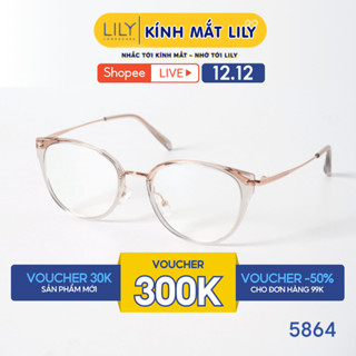  Gọng kính mắt mèo LILYEYEWEAR chất liệu nhựa dẻo cao cấp kiểu dáng hiện đại màu sắc thời trang 5864 