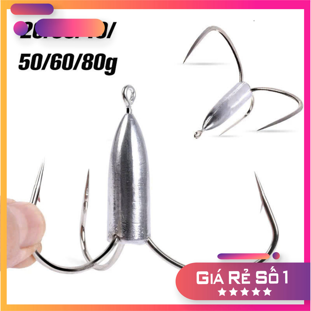 [ƯU ĐÃI ĐẶC BIỆT] Lưỡi Câu 3 Tiêu Thép Carbon Chống Rỉ Sét Nhật Bản Chuyên Vụt Lửng LC48 [FLASH SALE