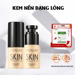   MUA 2 GIẢM 12%  Kem Nền Kèm Phấn Phủ FOCALLURE – Che Phủ Cao,Lâu Trôi,Mịn Da Kiềm Dầu 31g 