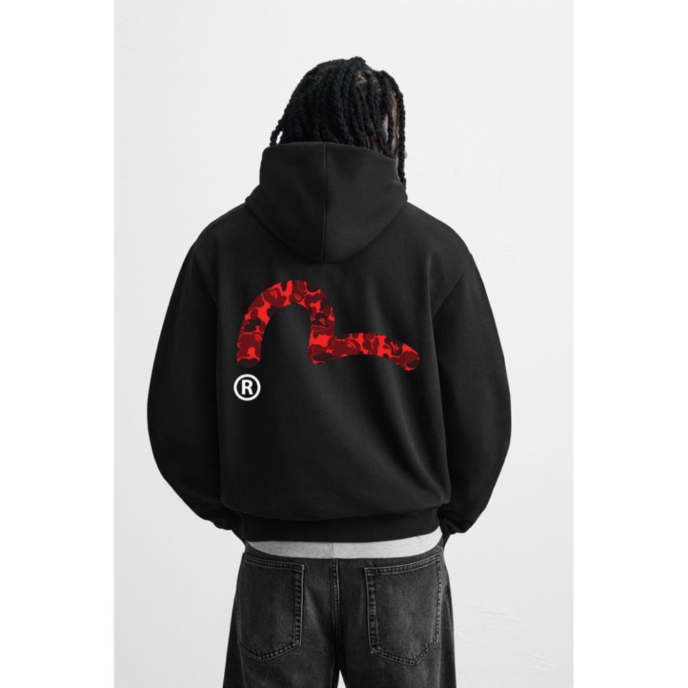 ÁO HOODIES BAPE CUSTOM COTTON NỈ DÀY DẶN UNISEX - ÁO HOODIE BAPE PHỐI HÌNH LƯNG CỰC CHẤT