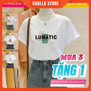  Áo phông nữ form vừa chất COTTON 100% mềm mịn thoáng mát màu TRẮNG hình in đa dạng nhiều kiểu 