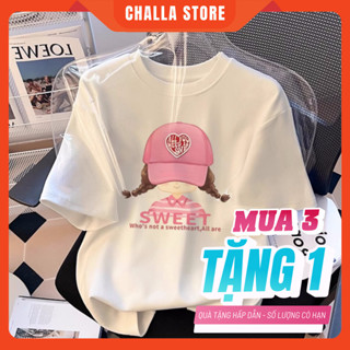  Áo thun nữ dáng vừa chất đẹp COTTON 100% áo phông nữ mùa hè in hình Áo Quảng Châu Cao Cấp 