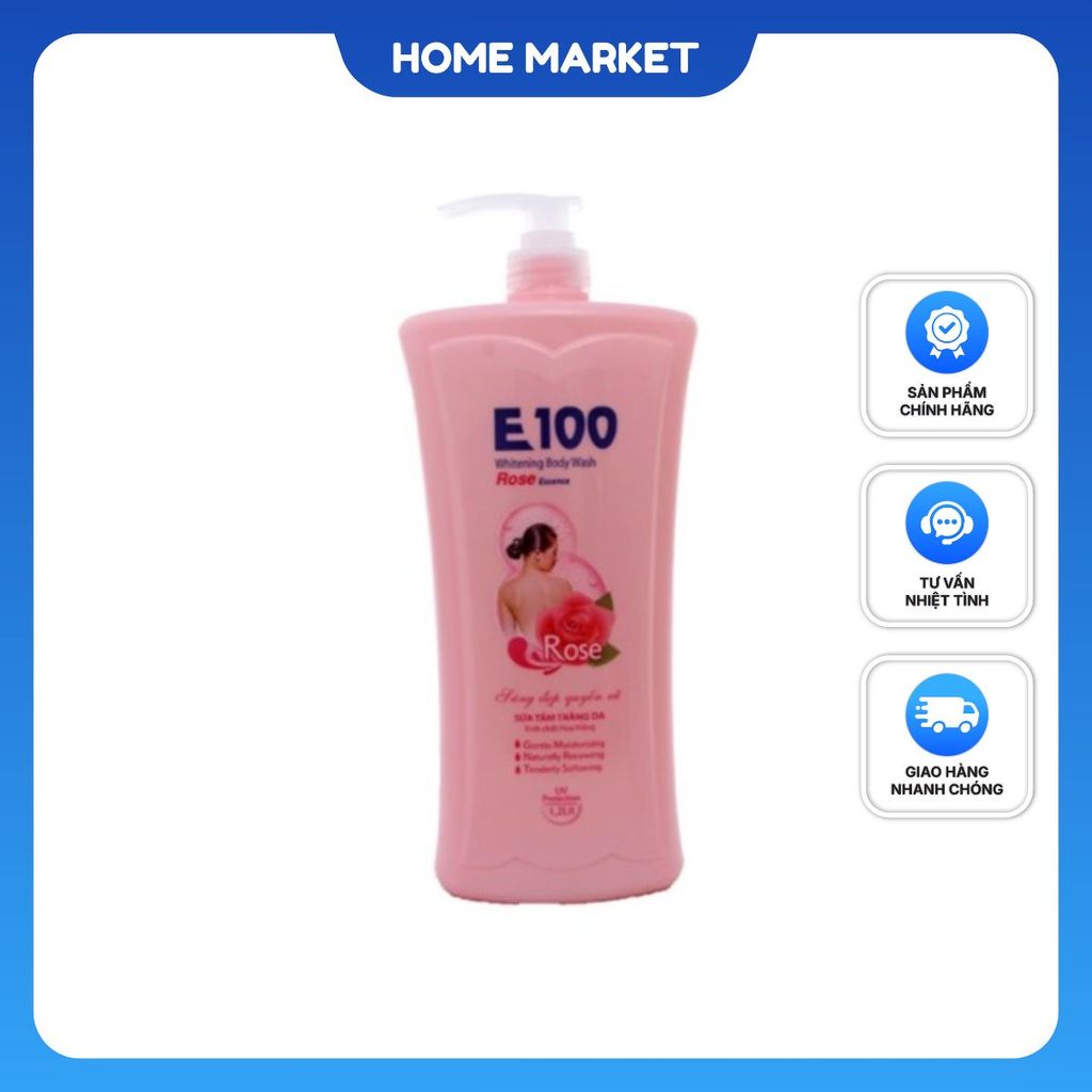 Sữa Tắm E100 Hoa Hồng 1.200ml