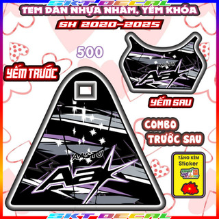 Combo Tem Dán Yếm Nhựa Nhám Sh 2020-2025 SH 150i 160i 125i Mẫu Aa Decal Nhãn Dán Xe mã 500