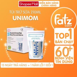 Túi trữ sữa Unimom Compact không có BPA 210ml