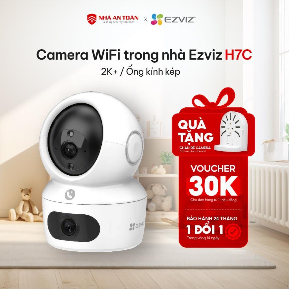Camera Trong Nhà EZVIZ H7C Dual 2K⁺ - Ống Kính Kép, Toàn Cảnh 360 Độ, AI Thông Minh