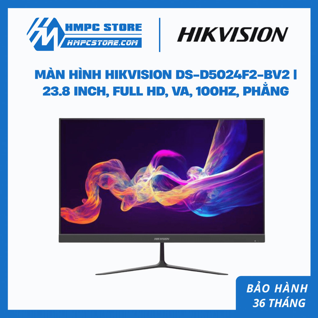 Màn hình Hikvision DS-D5024F2-BV2 | 23.8 inch, Full HD, VA, 100Hz, phẳng