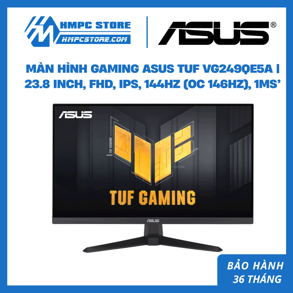 Màn hình Gaming Asus TUF VG249QE5A | 23.8 inch, FHD, IPS, 144Hz (OC 146hz), 1ms