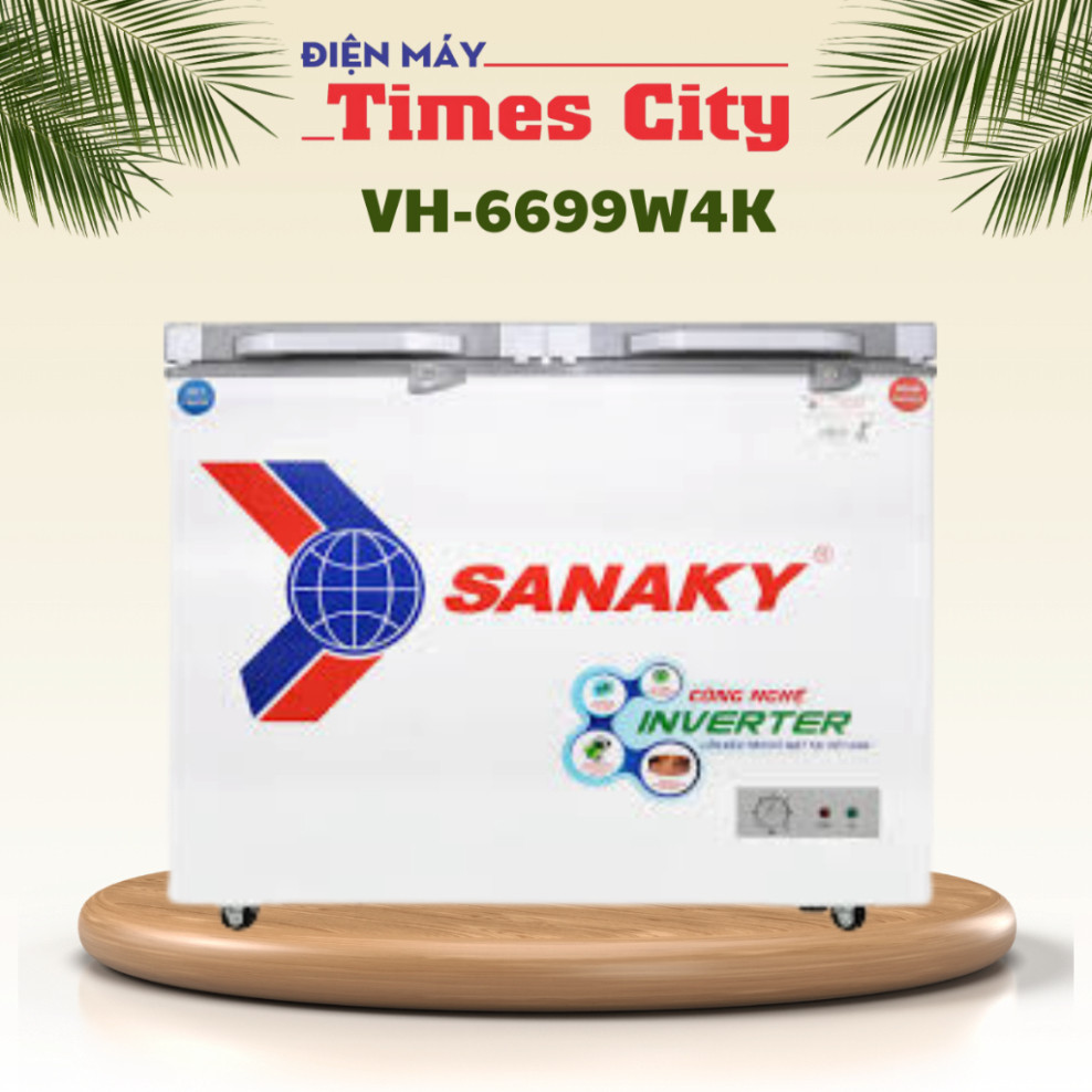 chính hãng Tủ đông Sanaky VH-6699W4K 660 lít 2 chế độ đông - mát