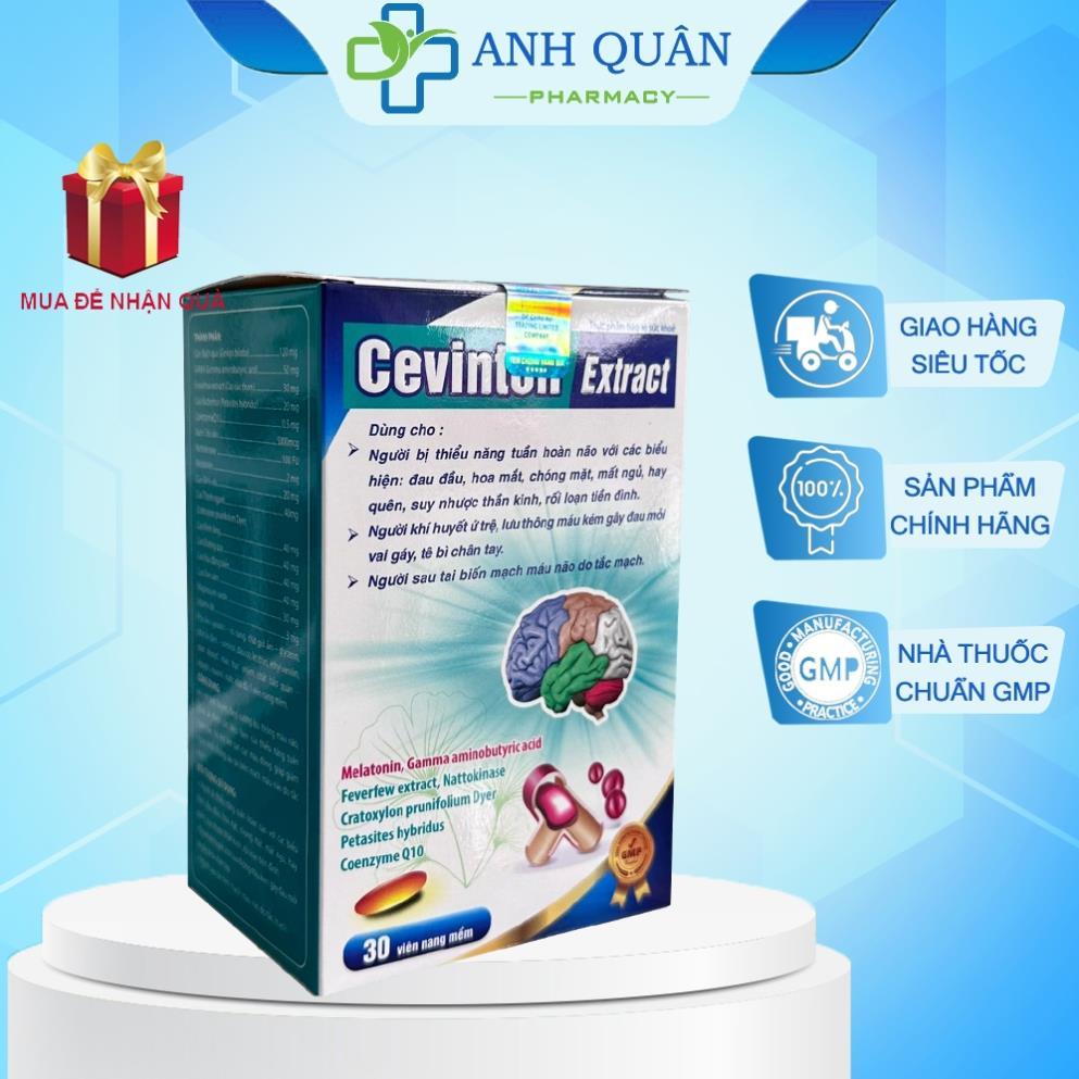 [CHÍNH HÃNG] Cevinton Extract lọ 30 viên hoạt huyết dưỡng não hỗ trợ giảm tai biến