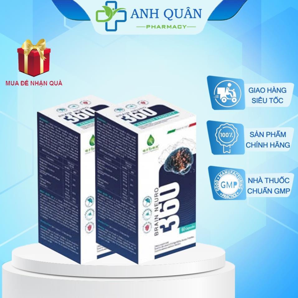 Brain Neuro 360 hộp 60 viên bổ não cải thiện trí nhớ nhập khẩu Ý