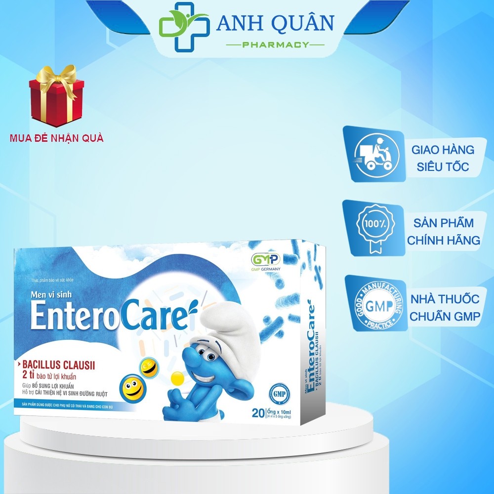 Men Vi Sinh Entero Care hộp 20 ống bổ sung lợi khuẩn cải thiện hệ vi sinh đường ruột