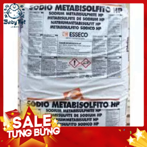 ( hoachatvn ) Giá sỉ 1 kg Sodium metabisulfite Na2S2O5 nguồn gốc Ý nhập khẩu