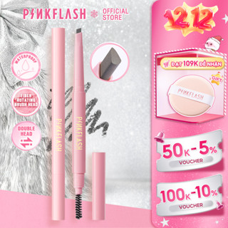  PINKFLASHBút Kẻ Lông Mày Dễ Tán Chống Nước Giữ Màu Lên Đến 8 Tiếng Tích Hợp Đầu Cọ Chải Tiện Dụng 0.2g 