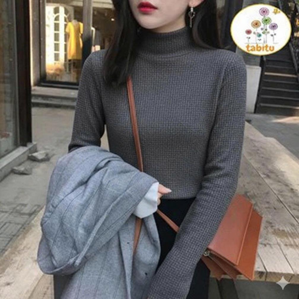 Áo tổ ong Cổ 3p Tay Dài Siêu Dày Dặn Phong Cách Hàn Quốc UT