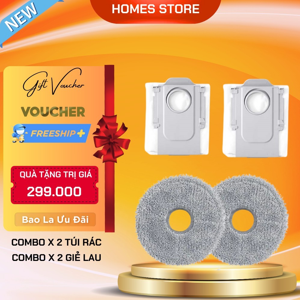 2 x Túi Rác Robot Q Revo 5AE, Qrevo Edge, Qrevo Edge 5V1, QR 798 - Chính Hãng