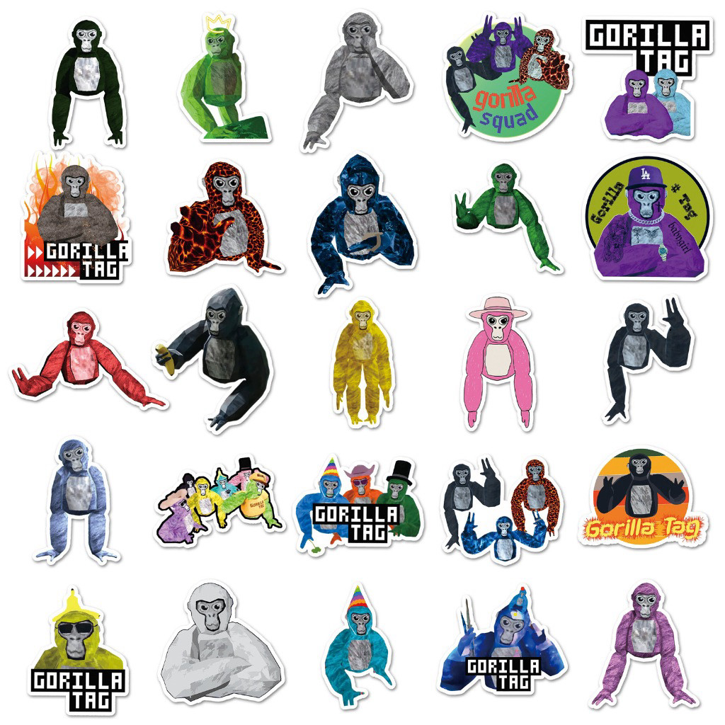 Bộ 50 Hot Gorilla Tag Series Dán Trò Chơi Thời Trang DIY Chống Thấm Nước Đề Can Doodle Dán