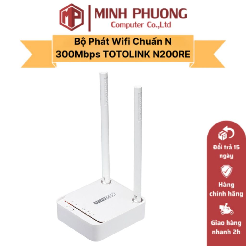 Bộ Phát Wifi Chuẩn N 300Mbps TOTOLINK N200RE - Hàng Chính Hãng