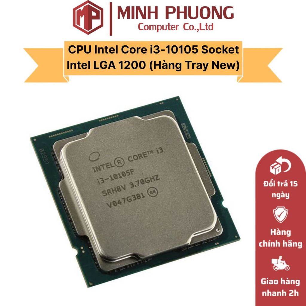 CPU Intel Core i3-10105 Socket Intel LGA 1200 (Hàng Tray New)