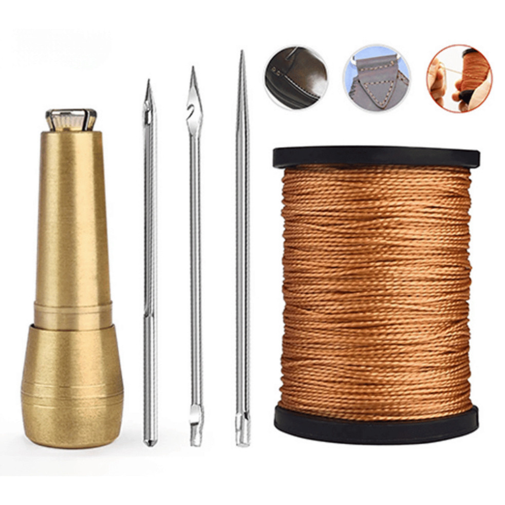 Bộ 5 Món Kim Chỉ Khâu Giày Thép Không Gỉ, Kim Khâu Giày Nhiều Kích Thước HIJU  - HDKC03