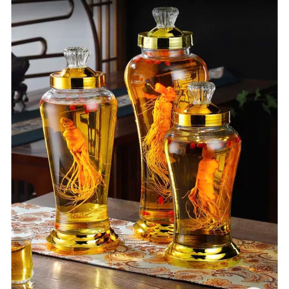 Bình Ngâm Rượu Thuỷ Tinh 3 Lít , 4 Lít , 7 Lit Không Vòi và có Vòi