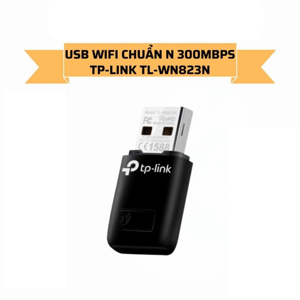 Bộ Chuyển Đổi USB Wifi TP-LINK TL-WN823N Chuẩn N 300Mbps, USB Wifi Cho PC/Laptop Nhỏ Gọn