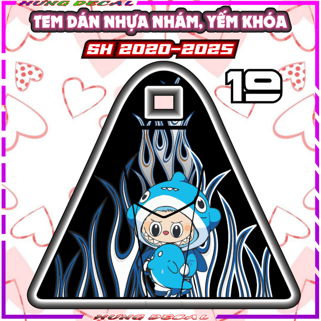 Nhãn dán bảo vệ chống trầy cho yếm xe SH 150i 125i 2020-2025 baby three