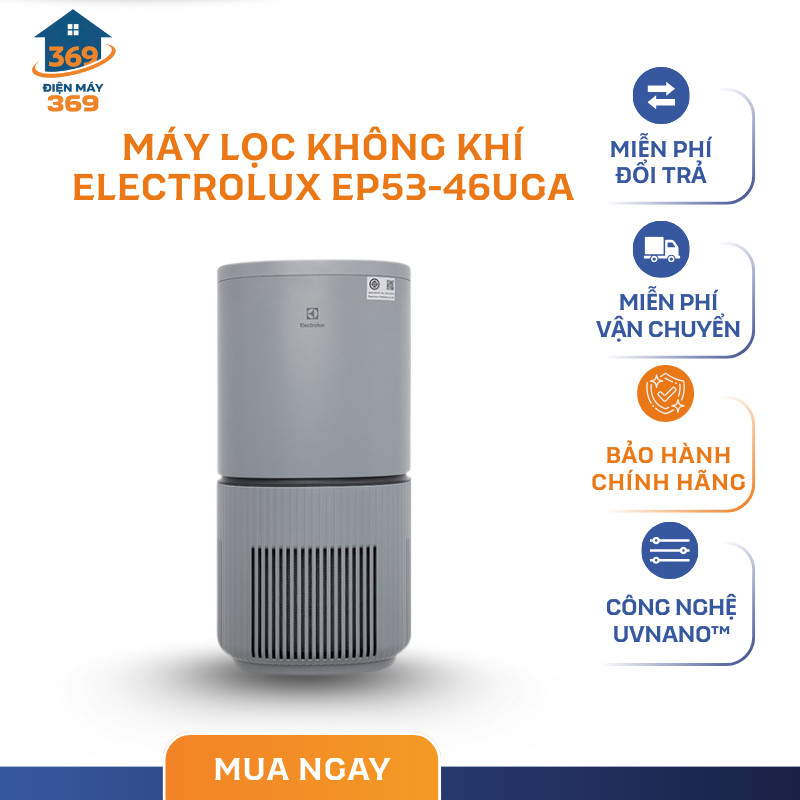 Máy Lọc Không Khí Electrolux EP53-46UGA – Màng Lọc Than Hoạt Tính, Bảng Điều Khiển Cảm Ứng - SMC