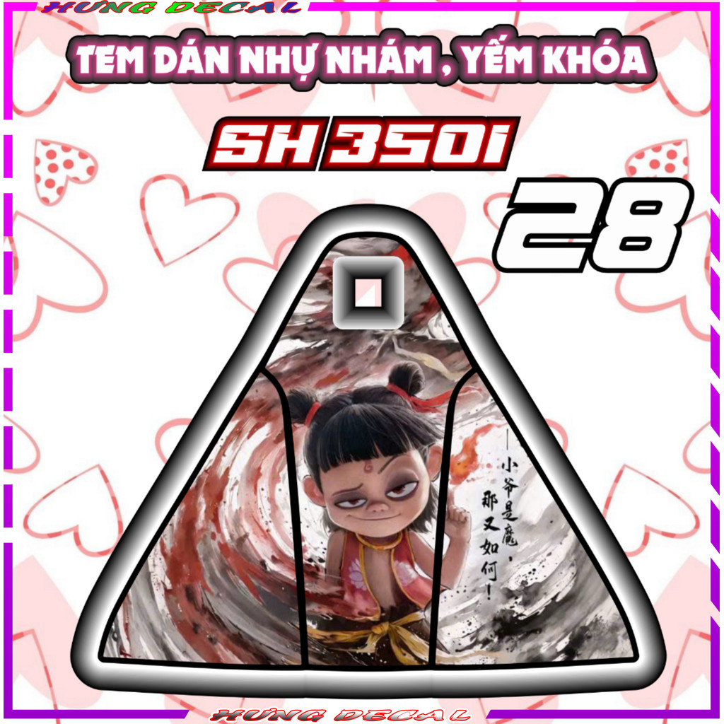 Nhãn dán chống xước yếm nhựa nhám cho xe SH 350i Baby Three Natra