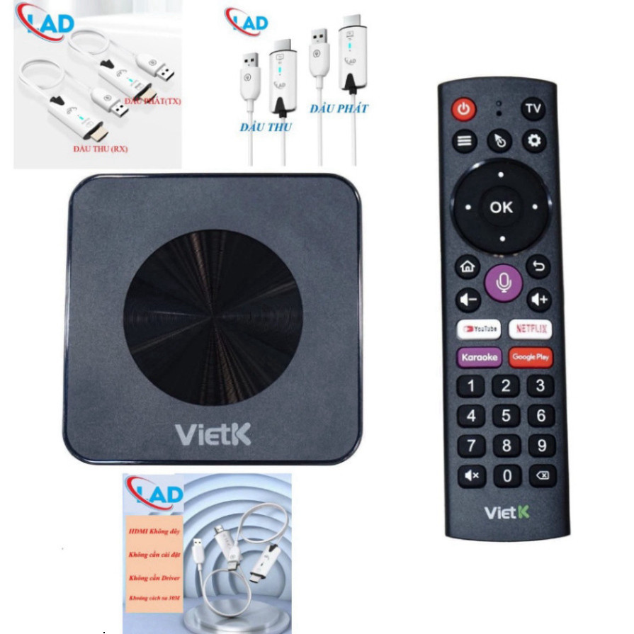 Karaoke VietK VBox 8K: Đầu phát Android 12, GPU 8K, 2GB RAM, 16GB ROM