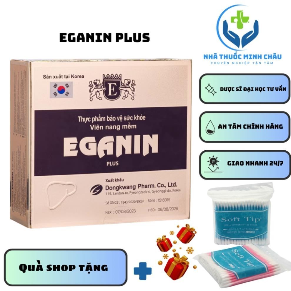 [CHÍNH HÃNG] Viên uống Eganin Plus Hỗ trợ giải độc và bảo vệ gan giúp tăng cường chức năng gan (hàng