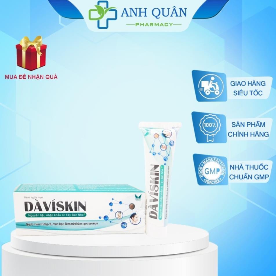 [CHÍNH HÃNG] Kem Ngừa Mụn DAVISKIN 15g Nguyên Liệu Nhập Khẩu Từ Tây Ban Nha Davico (hàng chuẩn)