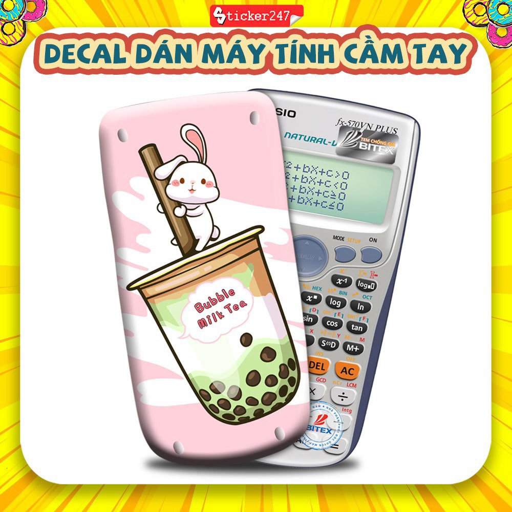 Miếng Decal Dán Máy Tính Casio Vinacal FX500 FX570 FX580 - 570ES 570EX 680EX nhiều mẫu, decor trang 