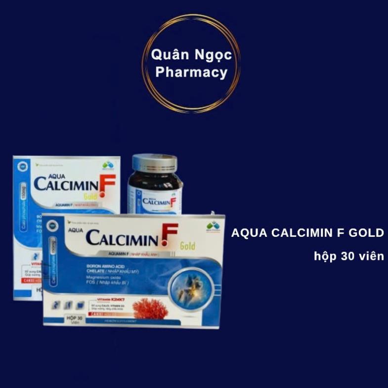 [CHÍNH HÃNG] AQUA CALCIMIN F GOLD - Viên uống bổ sung Calci Tảo biển đỏ Bổ sung Canxi và D3, dùng đư