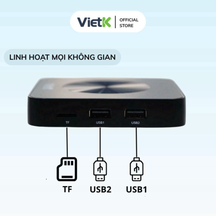 TVBox VietK: Trải nghiệm 8K sống động với Chip GPU, Android 12, RAM 2GB, ROM 16GB