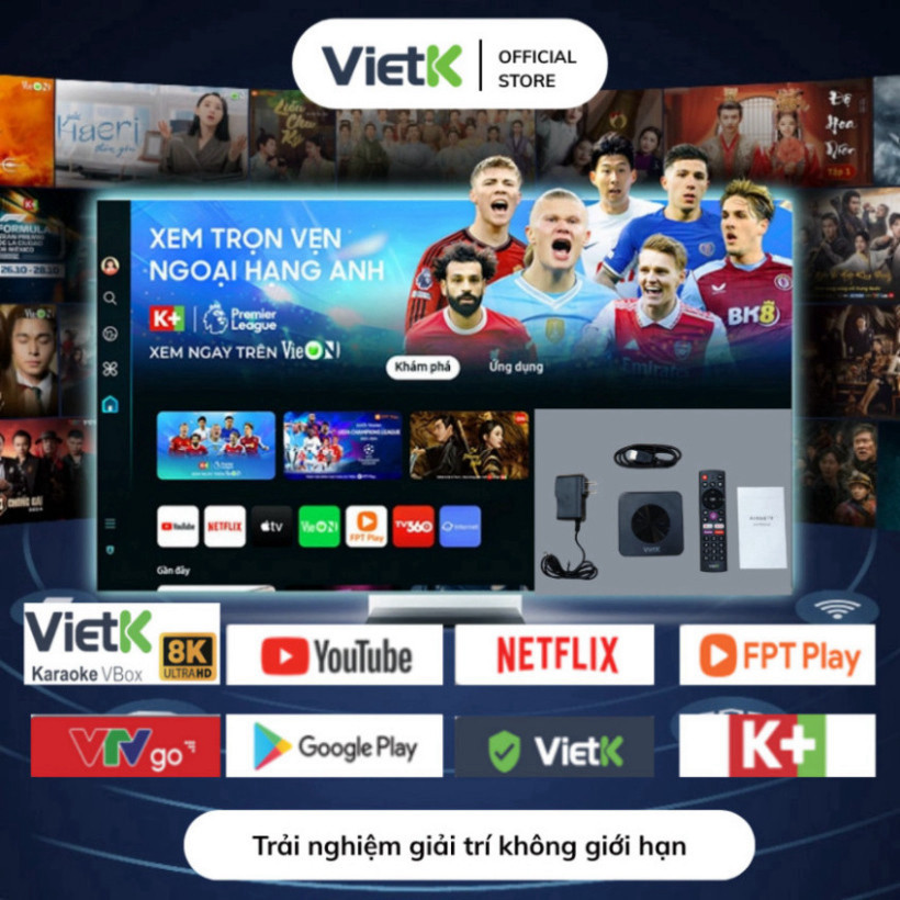 TVBox VietK: Trải nghiệm 8K sống động với Chip GPU, Android 12, RAM 2GB, ROM 16GB