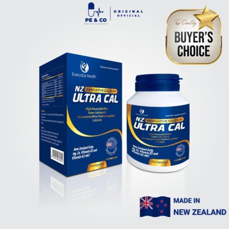Canxi Hữu Cơ NZ-ULTRA CAL Bổ Sung Canxi Cho Bà Bầu Và Bé Giảm Nguy Cơ Thiếu Canxi Tăng Sức Khỏe Xươn