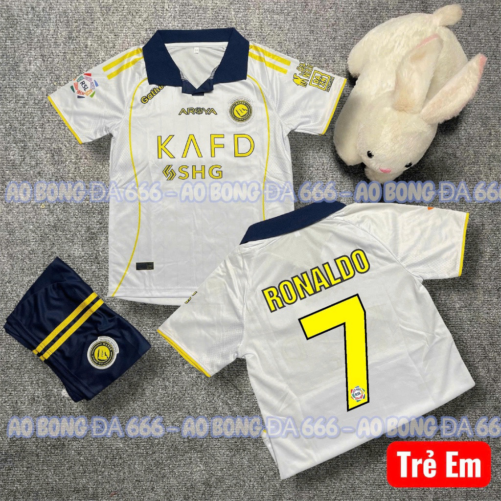 ✅FREE SHIP✅ Áo Bóng Đá, Áo Đá Banh / Trẻ Em CLB Al Nassr 2025 / 2026 - Vải Mè Kim Cao Cấp - in Sẵn T
