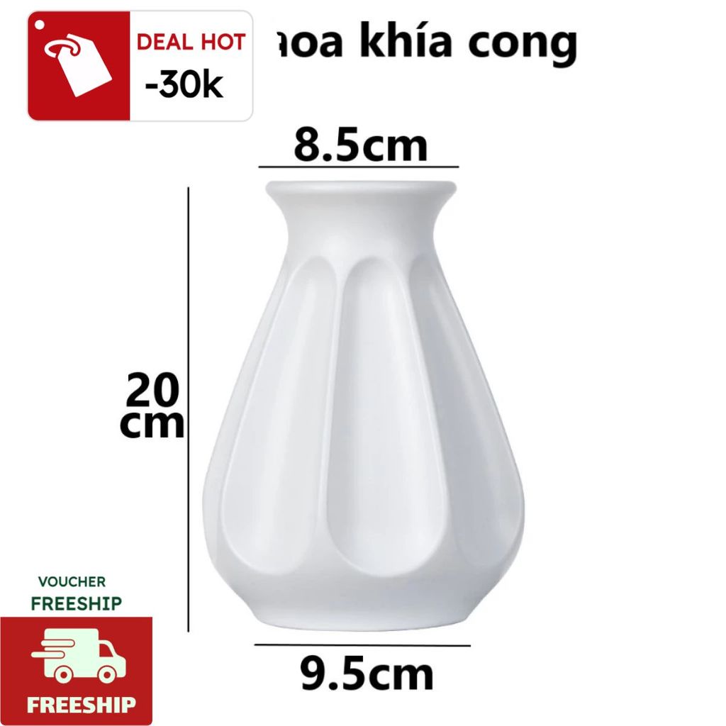 (thanh lý ) Bình Cắm Hoa Nhựa Giả Gốm nhựa việt nhật (xả kho)